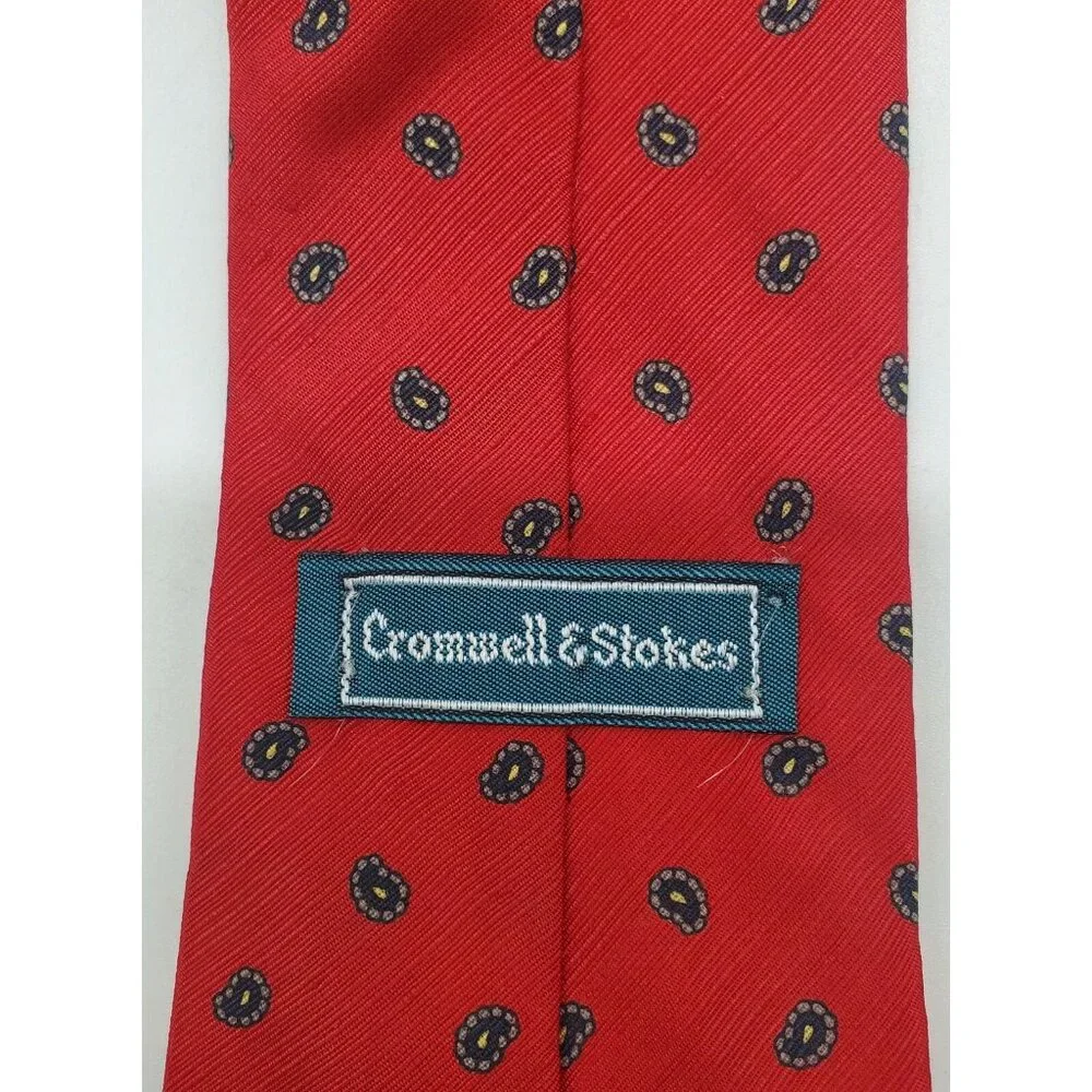Cromwell & Stokes‎ Tie Made in Italy 100% Silk Hand Made Men's Tie